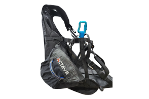 Silla paramotor con contenedor de paracaidas integrado